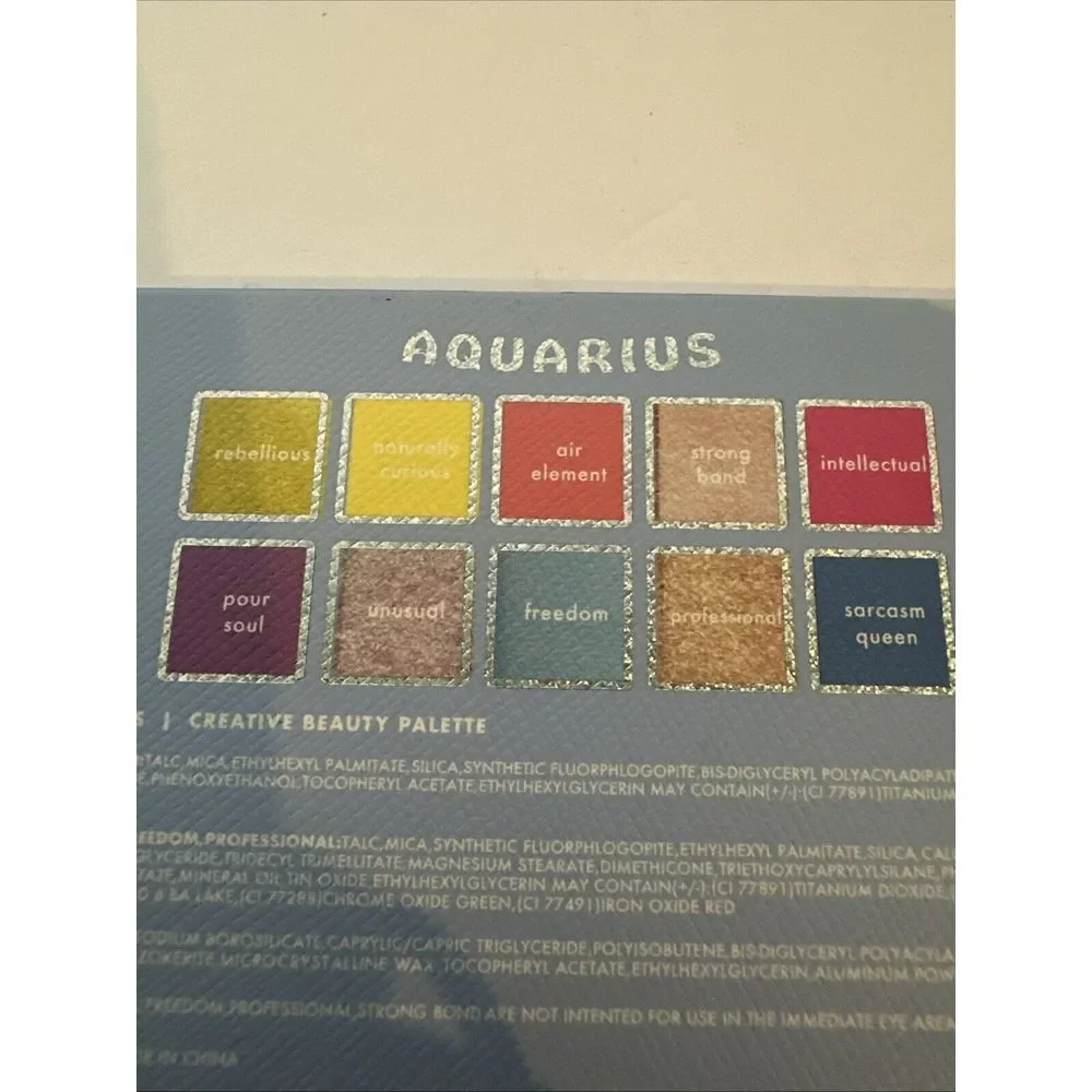 Aquarius Kara‎ Beauty Eye Shadow Palette - Paraben Free, Vegan Eyeshadow Palette